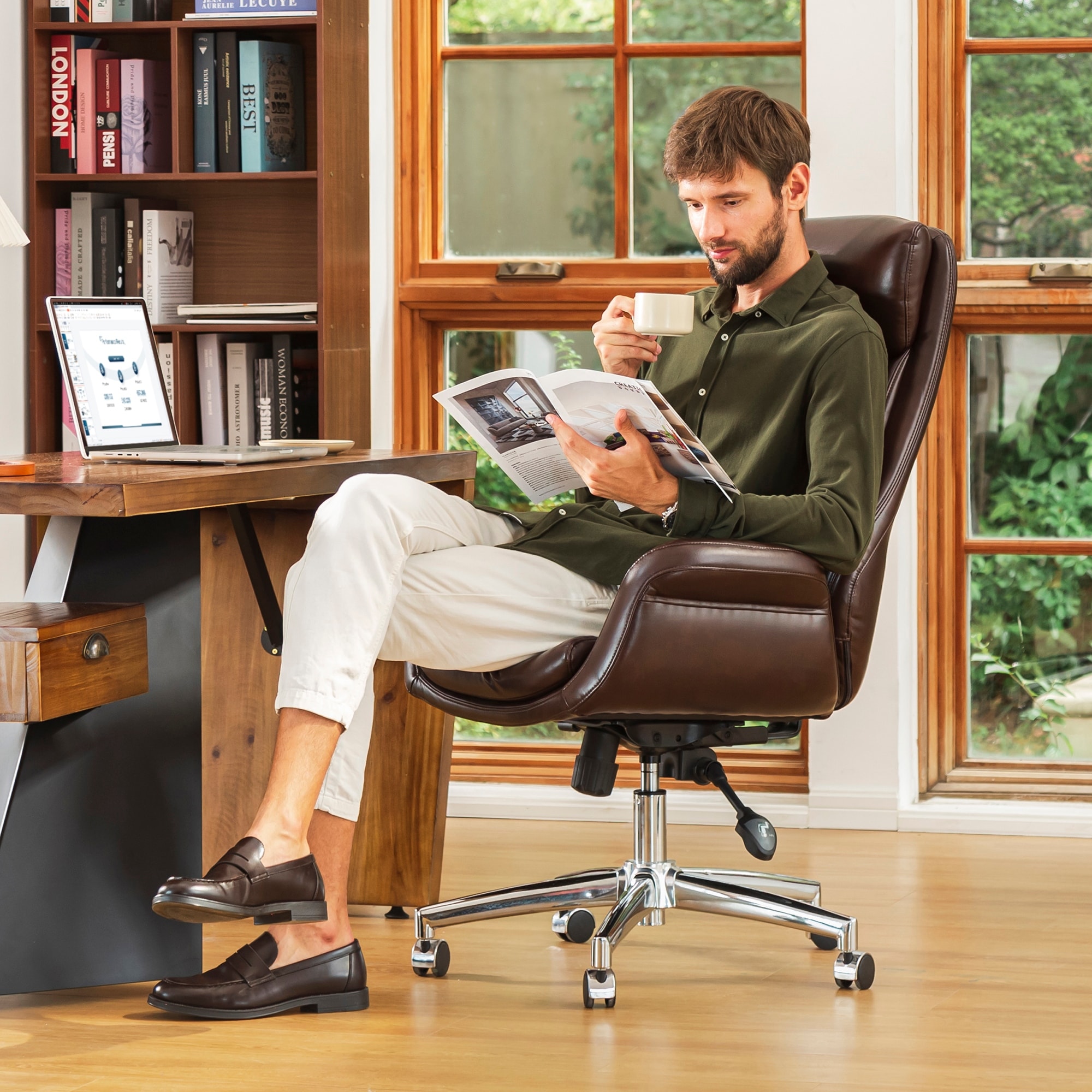 Glitzhome mid store century office chair