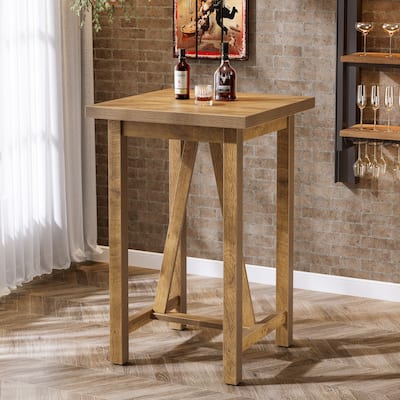 39.4" Small Bar Table Counter Height Pub Table for Cocktail Bistro