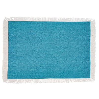 Cotton Placemats With Fringe Border Design (Set of 4)