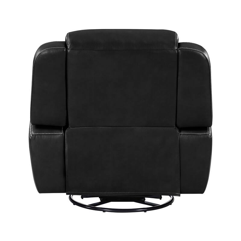 Manuel Breathable Faux Leather Swivel Glider Reclining Chair
