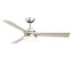 preview thumbnail 1 of 4, Fanimation Barlow 52 inch Indoor/Outdoor Ceiling Fan with LED CCT Select Light Kit Brushed Nickel