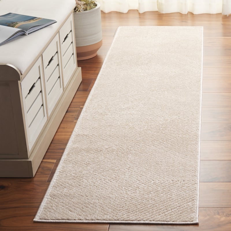 SAFAVIEH Stella Lissi Modern & Contemporary Rug - 2' x 8' Runner - Beige/Beige