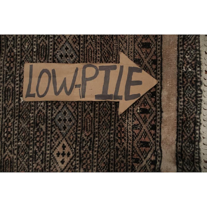 Hand Knotted Oriental 100% Wool Carpet Traditional Geometric Beige & Ivories Bokhara Area Rug - 5' 11'' X 6' 1''