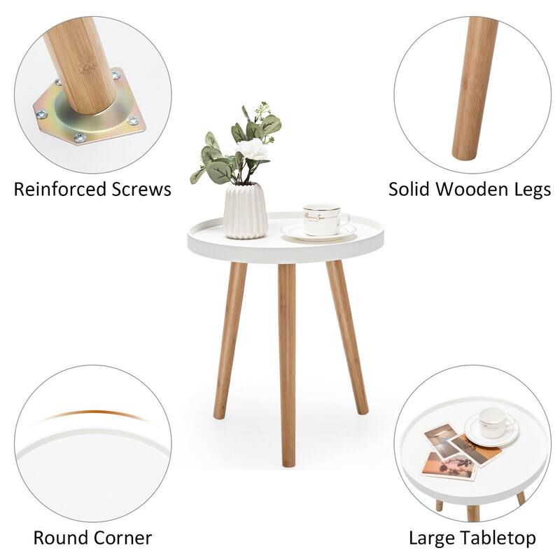Gymax 2pcs Accent Chairs & End Table Set Armless Velvet Sofa & Round - See Details