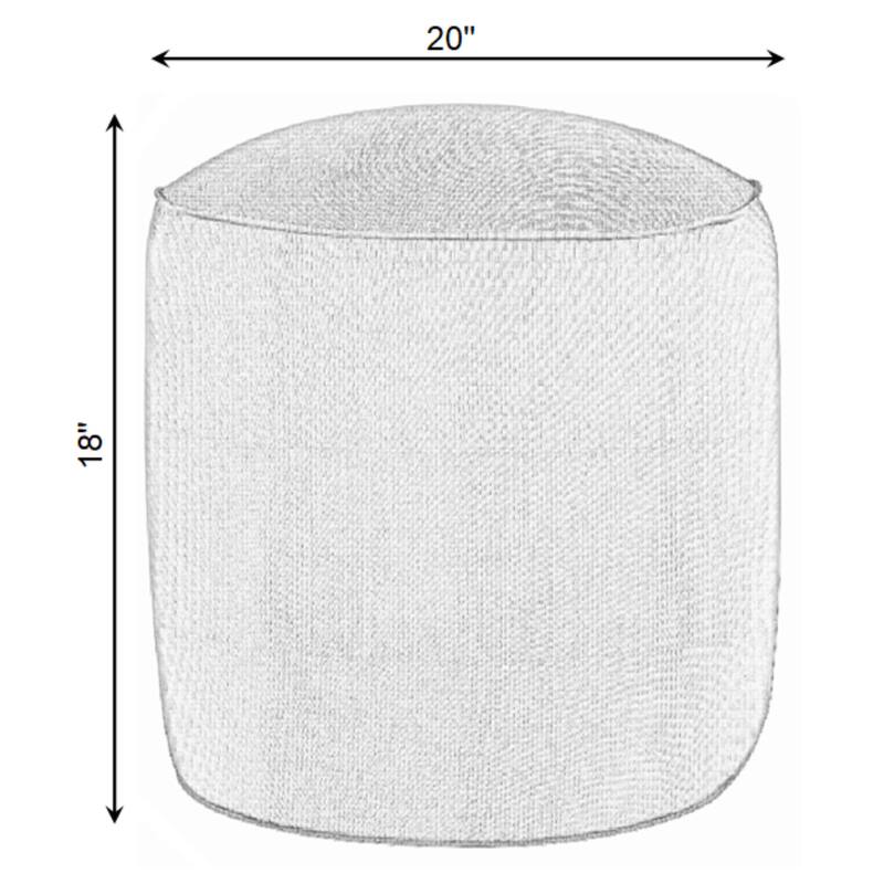 Sorra Home Velvet Shimmer Indoor Textured Round Bean Pouf/Ottoman