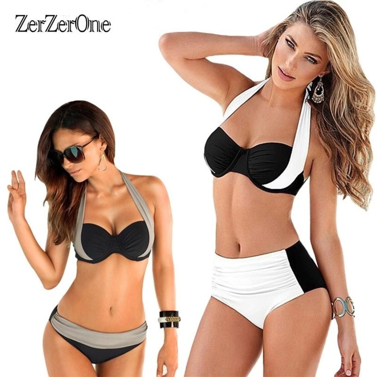 high top bikini set
