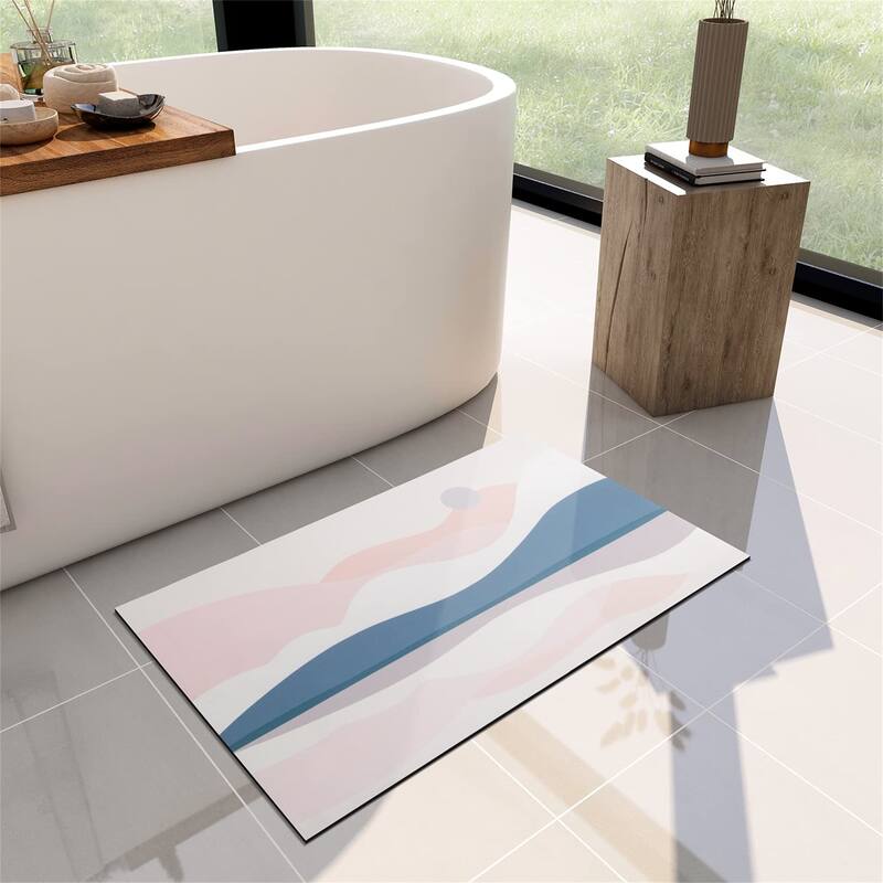Bath Mat Rug-Thin Quick Dry - 32"x17" - Sunset