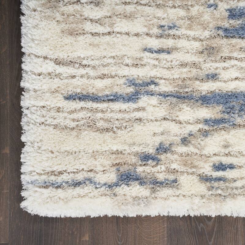 Power Loomed Abstract Modern Stain Resistant Soft Area Rug
