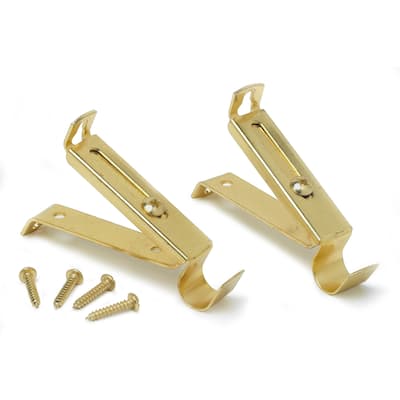 ACHIM Fantasia 5/8" Cafe Rod Bracket 3/4" Projection - 1 Pair