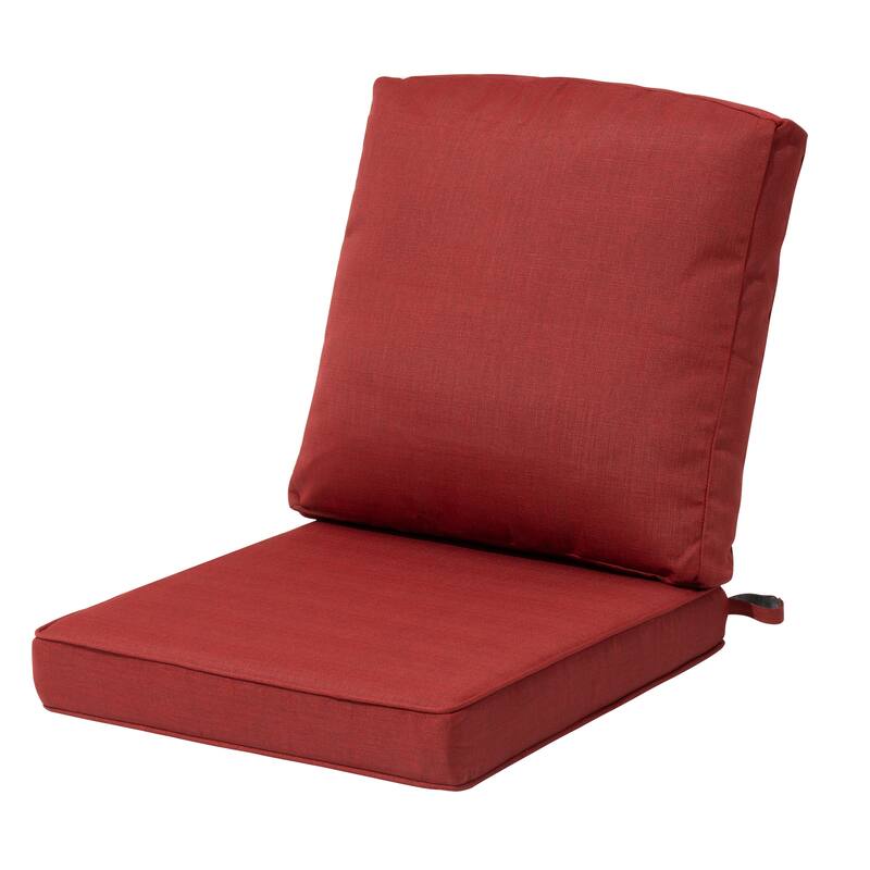 Pellebant 22 x 21 in Deep Seat Chair Outdoor Cushion Set - CHILI - 1PC