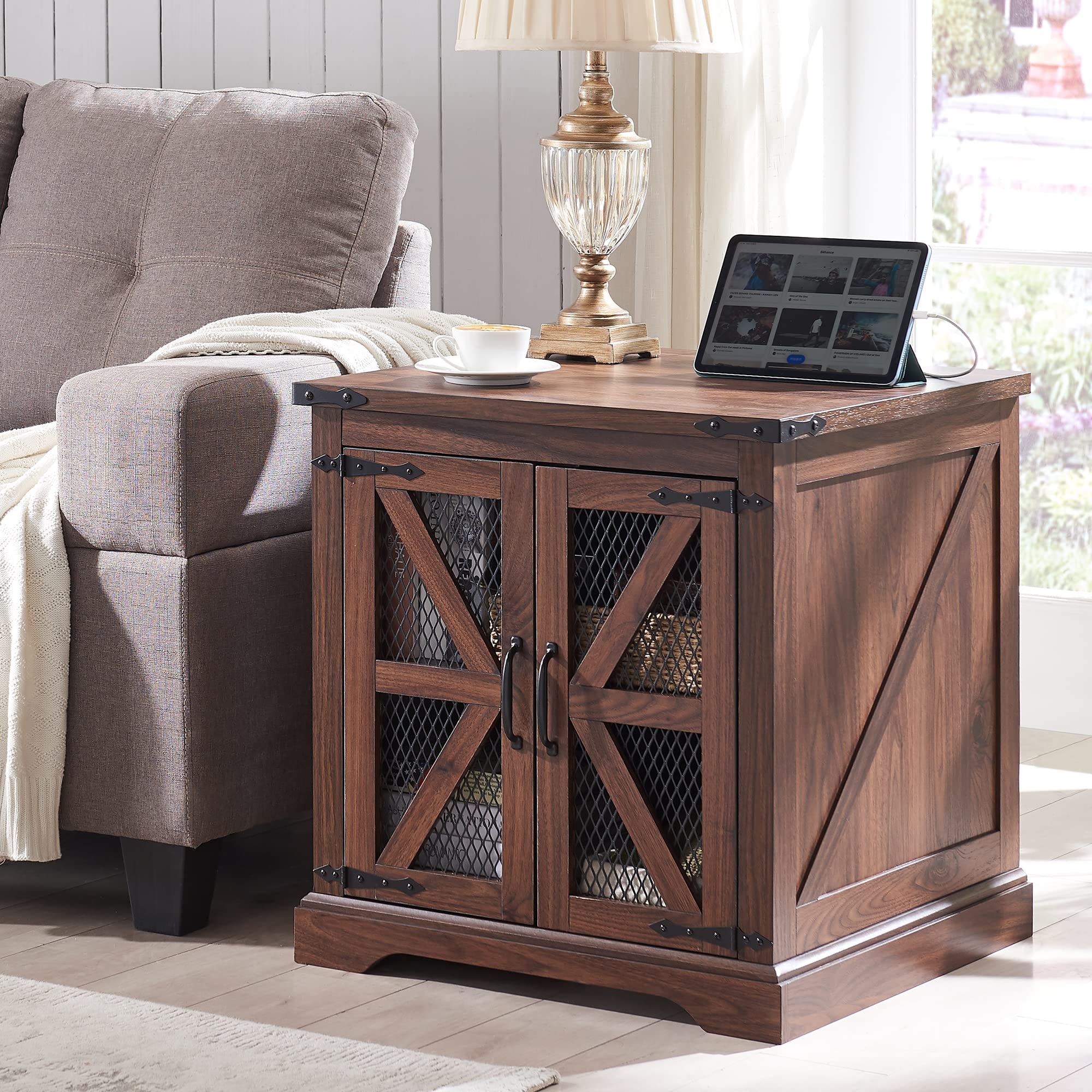 Large end table with best sale storage