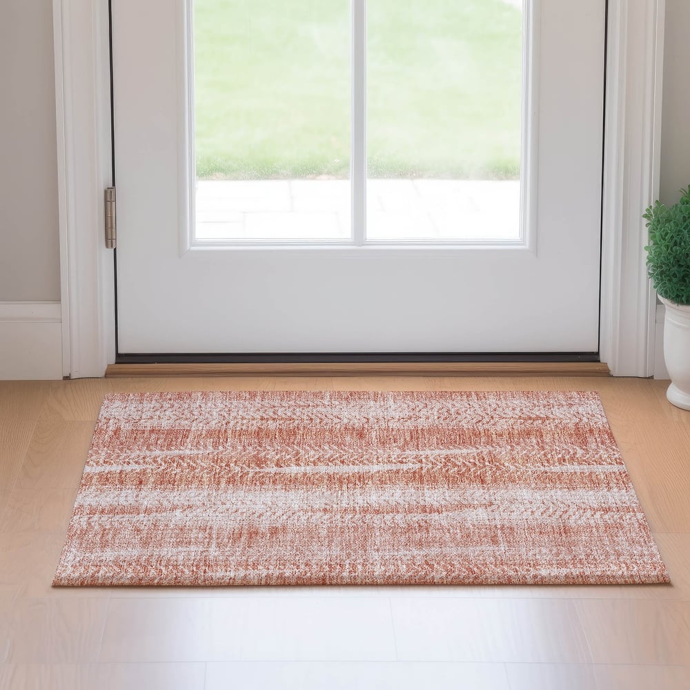 Premium Washable Super Soft Stripe Tracks Mayfield Rug