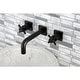 preview thumbnail 4 of 22, Kingston Brass Concord Two-Handle 3-Hole Wall Mount Bathroom Faucet