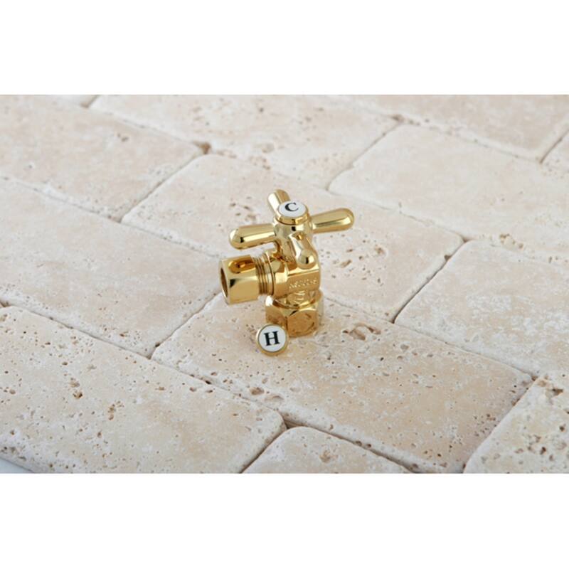Kingston Brass Vintage 1/2-Inch IPS X 1/2-Inch OD Comp Angle Stop Valve