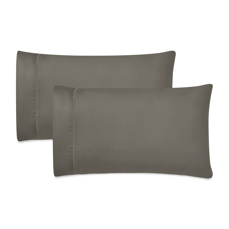 Superior Imperia Cotton Blend Embroidered 600 Thread Count Pillowcases, Set of 2
