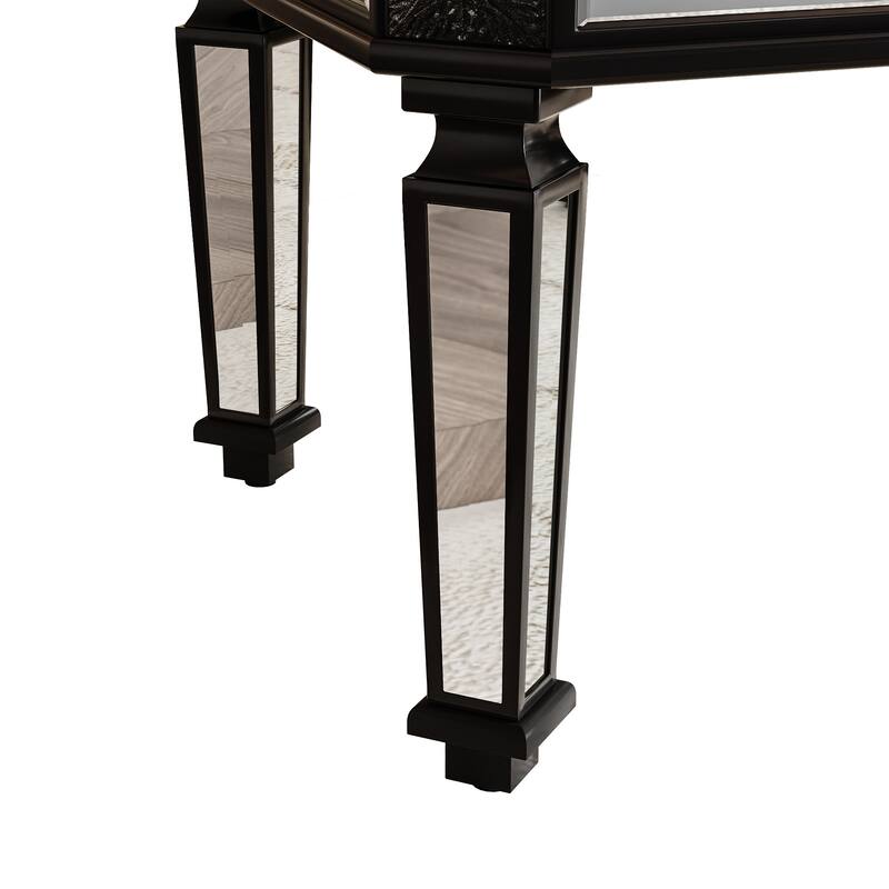 Modern Center Table Silver Mirrored Coffee Table for Living Room