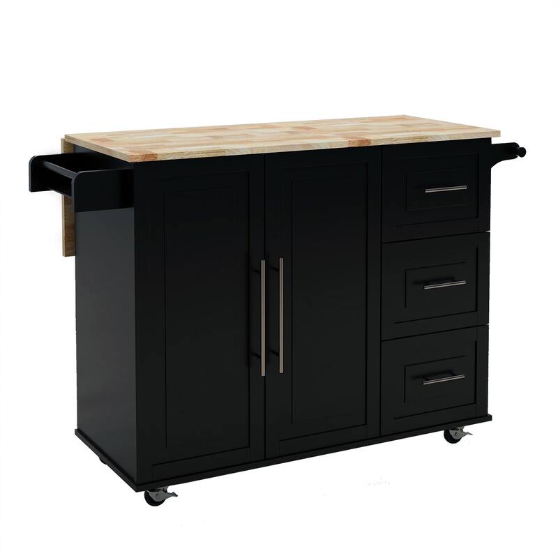 Multi Functional Kitchen Island&Cart/Buffet with Spice Rack and Towel Rack