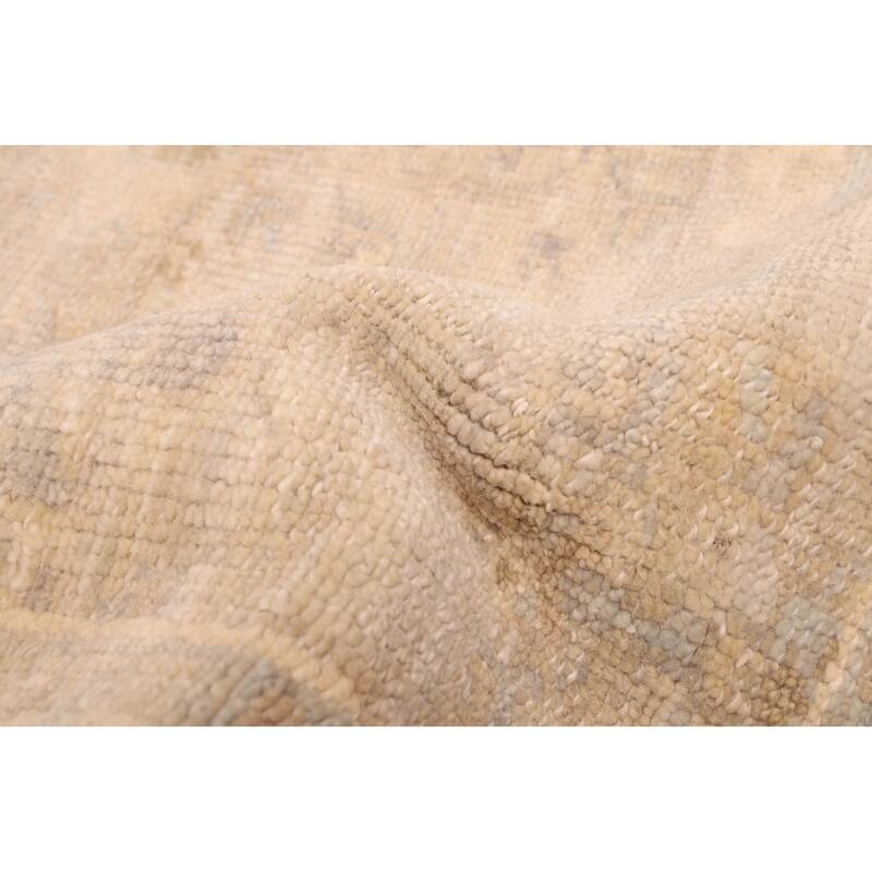 ECARPETGALLERY Hand-knotted Kavya Oushak Light Grey Wool Rug - 8'1 x 9'9