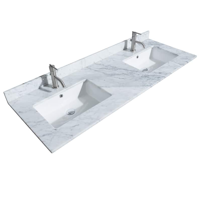 Daria 60-inch Double Vanity, Marble Top, 58-inch Mirror