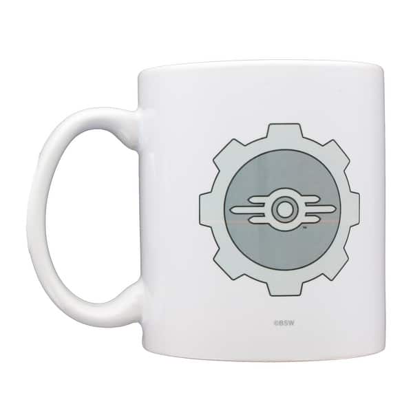 slide 1 of 2, Fallout Vault-Tec Logo Augmented Reality 11oz Ceramic Coffee Mug - White