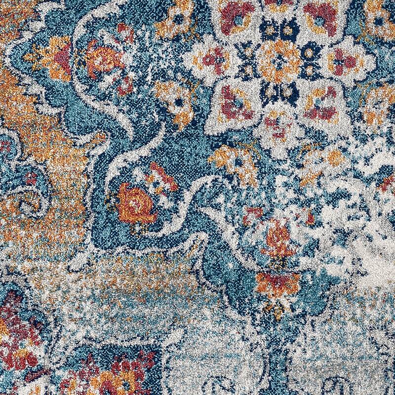 Aurelia Mata Orange Bordered Area Rug