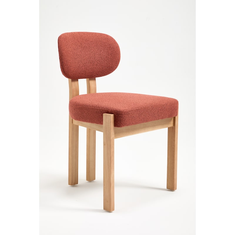 Wooden Dining Chairs Set of 2, Modern Fabric Upholstered Dining Room Chair Kitchen Chairs, Farmhouse Dinner Chair for Kitchen