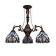 preview thumbnail 2 of 6, Tiffany Style Victorian Design 3-Light Antique Dark Bronze Chandelier