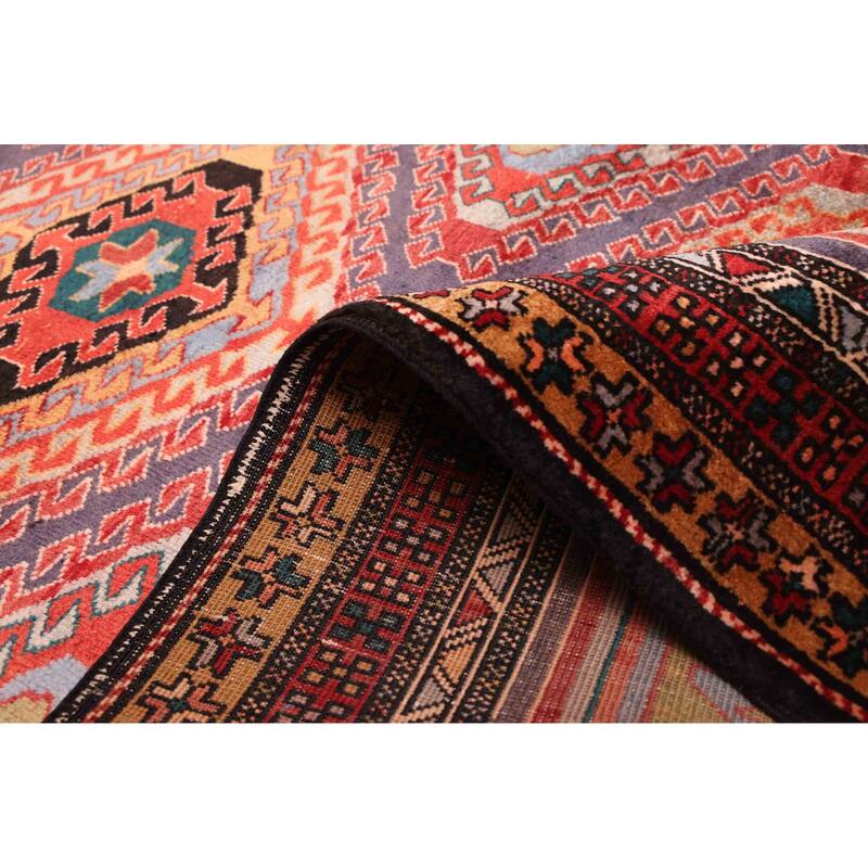 ECARPETGALLERY Hand-knotted Konya Anatolian Dark Navy, Red Wool Rug - 4'0 x 9'4