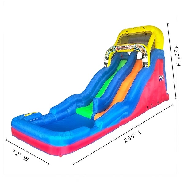 Banzai Double Drop Raceway 2 Lane Inflatable Outdoor Water Slide 