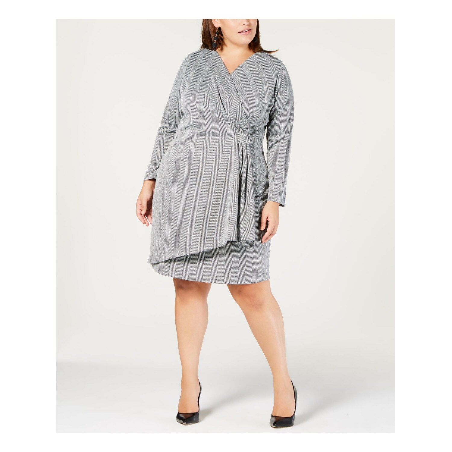 knee length grey dress