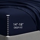 preview thumbnail 16 of 15, Swift Home Double Brushed Microfiber 16-Inch Deep Pocket Single Fitted Sheet Full - Navy