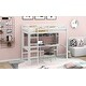 preview thumbnail 12 of 16, Sturdy Twin Size Loft Bed with Desk, Shelves, and Ladder for Kids