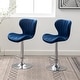 preview thumbnail 4 of 75, Roundhill Furniture Ellston Upholstered Adjustable Swivel Barstools, Set of 2
