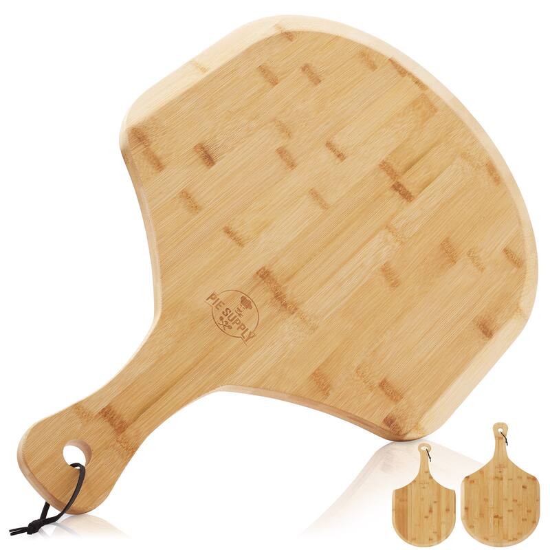 Bamboo Pizza Peel Wooden Paddle Cutting Board with Handle