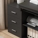 preview thumbnail 40 of 62, L-shaped executive desk With 3 Drawers for Home and Office
