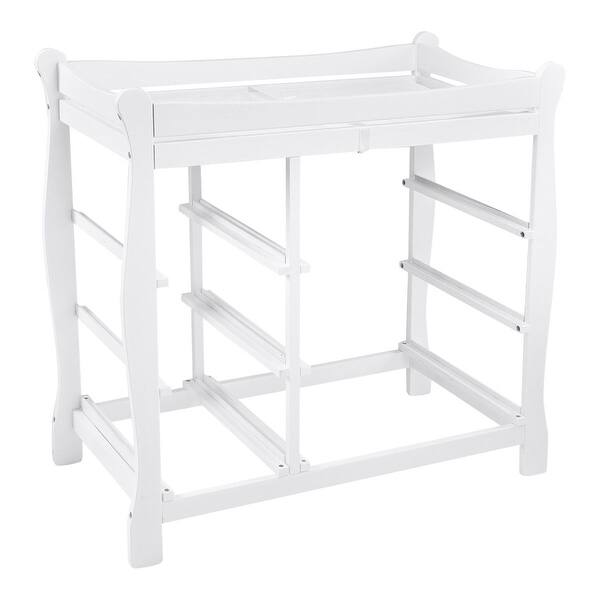Shop Costway White Sleigh Style Baby Changing Table Diaper 6