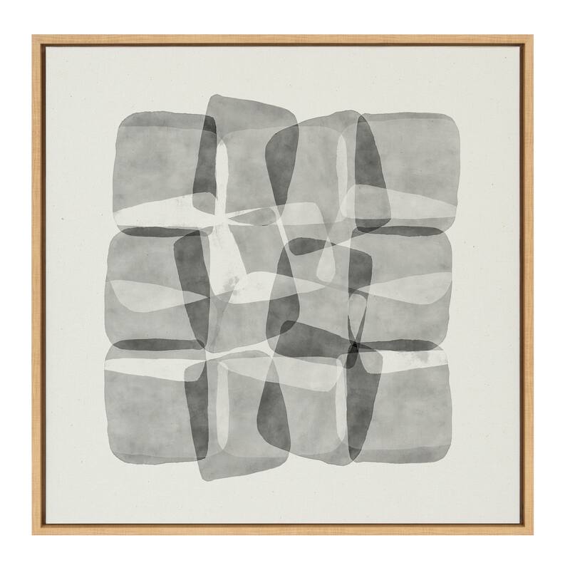 Kate and Laurel Sylvie Neutral BW Framed Canvas by Amy Lighthall - 30x30 - Plastic - Brown