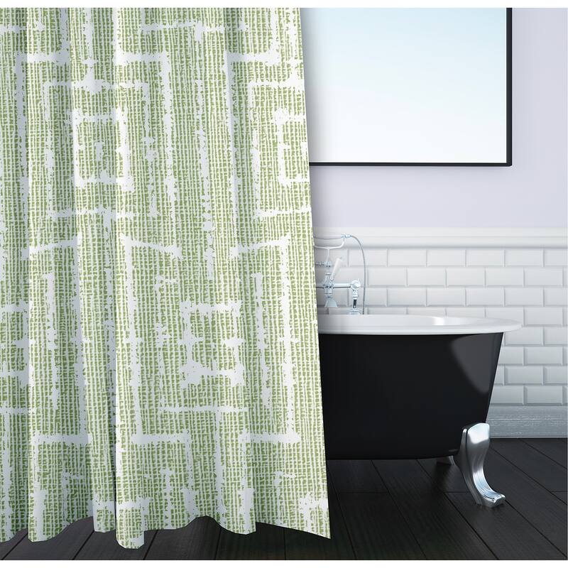 Woven Tiki, Geometric Print Shower Curtain