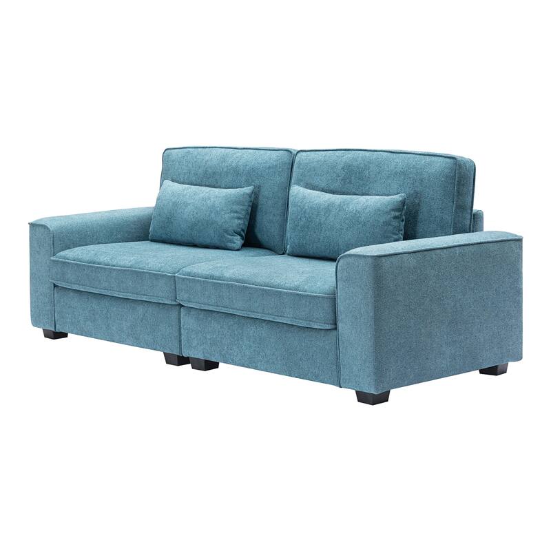 Compact 2-Seater Loveseat Sofa, Plush Cushion Couch for Small Spaces, Living Room, or Dorm