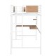 preview thumbnail 11 of 11, Multiple Functions Design Loft Bed with Guardrail, one Shelf and Built-in Desk, Twin Size, White