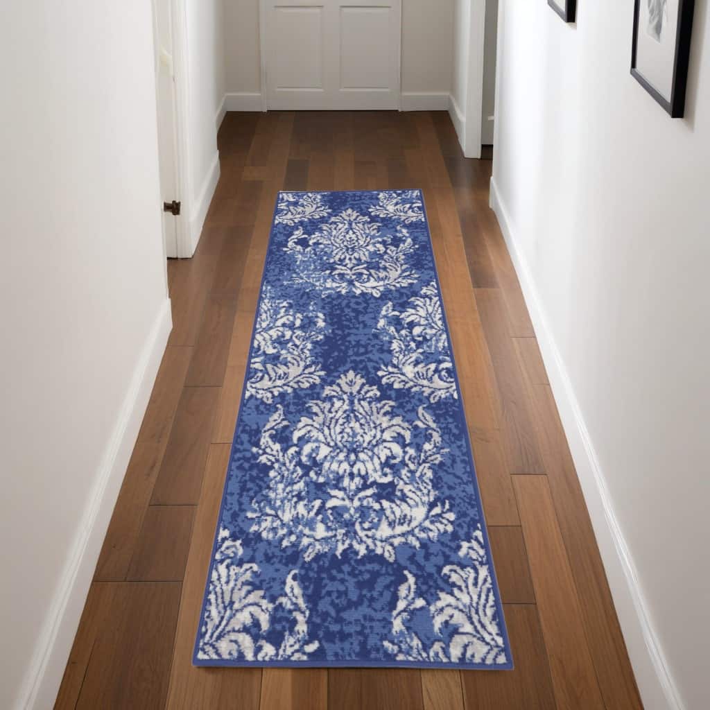 Jore Power Loomed Distressed Abstract Non Skid Stain Resistant Area Rug By HomeRoots - 96' X '24' X '0.39