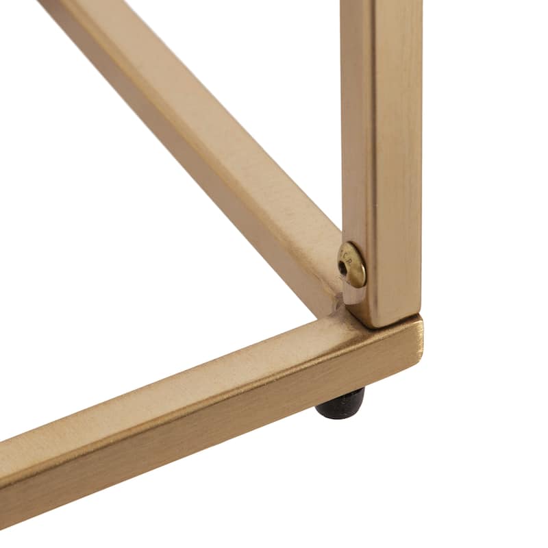 Kate and Laurel Karlsen Wood and Metal Slim Side Table