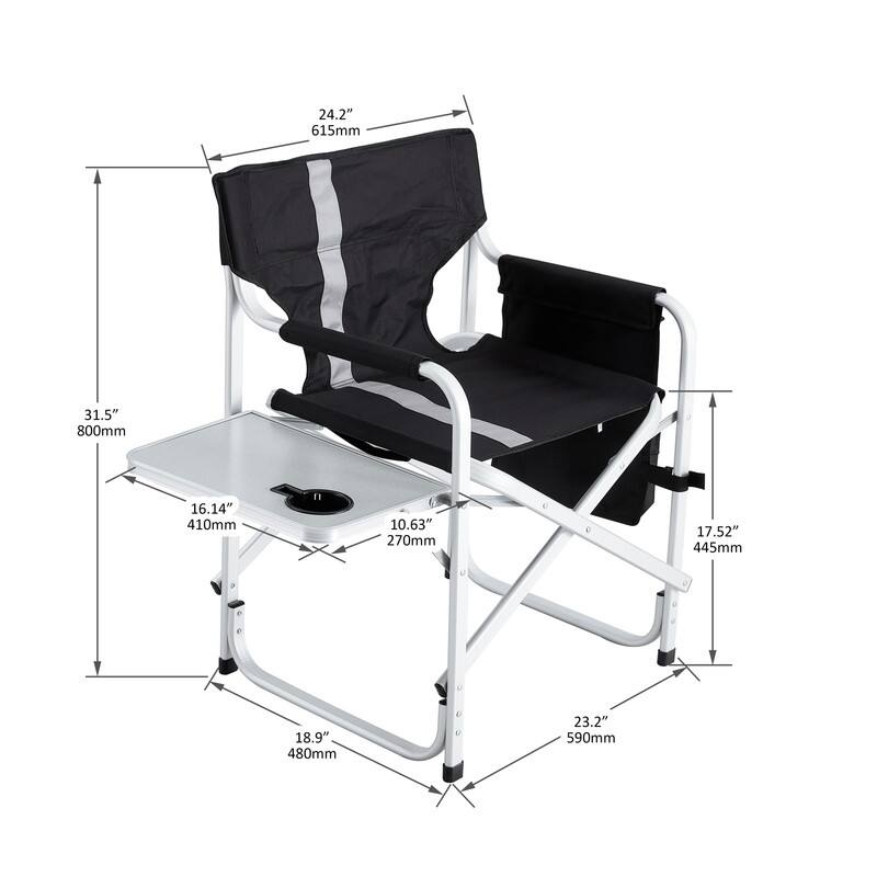 Lightweight Oversized Outdoor Camping Folding Chair, Set of 2