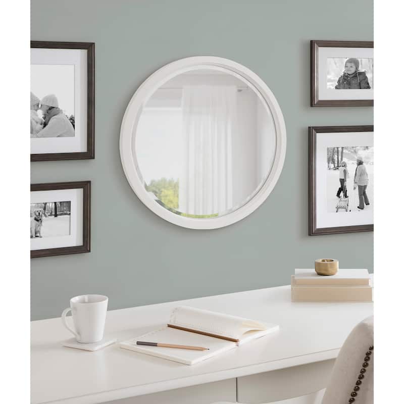 Kate and Laurel Hogan Round Framed Wall Mirror