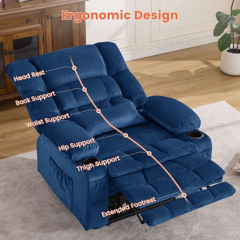 Dual Motor Large Power Lift Recliner Chair with Knead the Waist and Heat