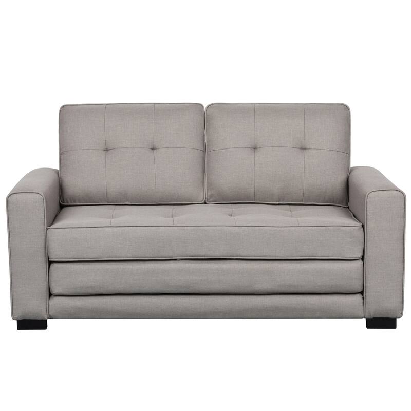 Daisy Modern Fabric Loveseat and Sofa Bed
