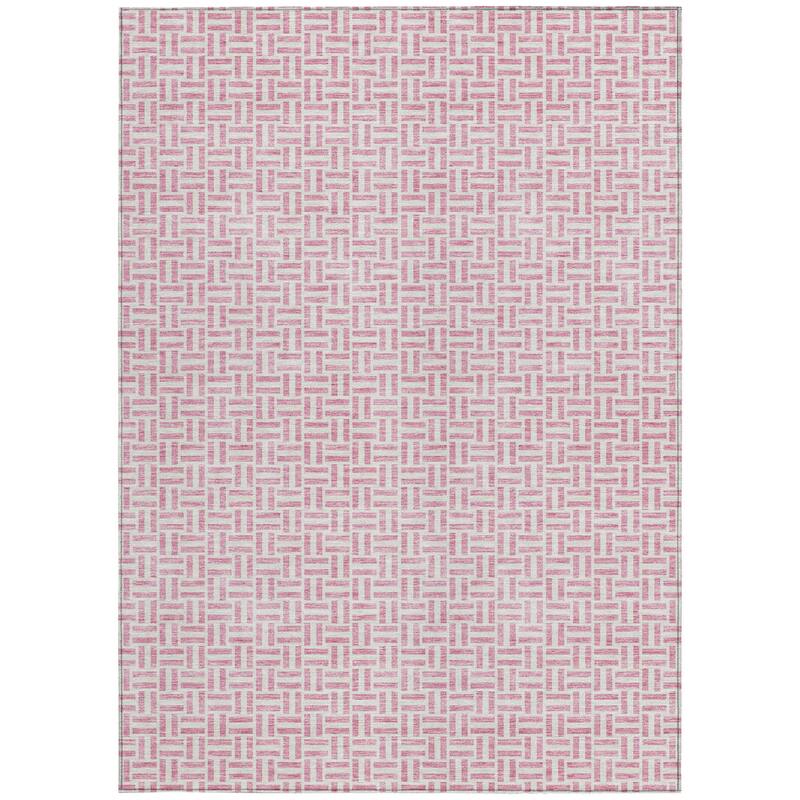 HomeRoots Geometric Transitional Rectangle Outdoor Rug