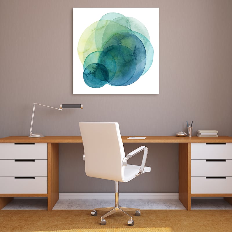 Empire Art"Evolving Planets I" Frameless Tempered Art Glass Wall Art