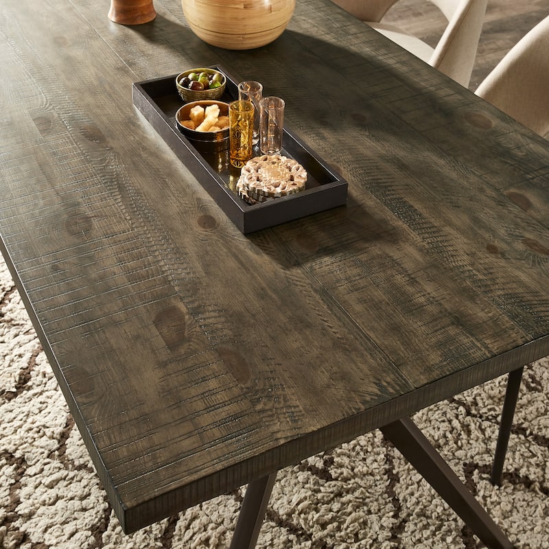 Presley Iron Grey Metal Base Dining Table by iNSPIRE Q Modern