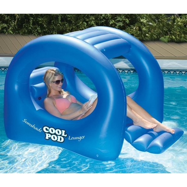 inflatable lounge pool with sunshade